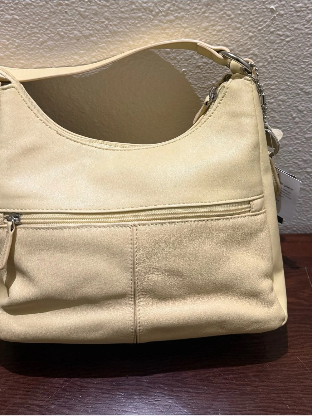 Creamy yellow Women's Shoulder Bag - Gianna Bernini
